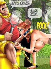 Playing tennis smoothly flowed into hard fuck
