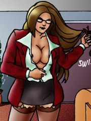 Hot interracial fucking cartoon with cool group sex at the party