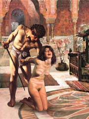 White slaves at the oriental east get spanked hard!