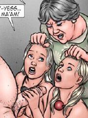 They forced to suck his smelly cock!