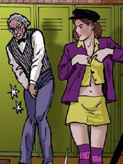 Girls go to blouses but without a bra